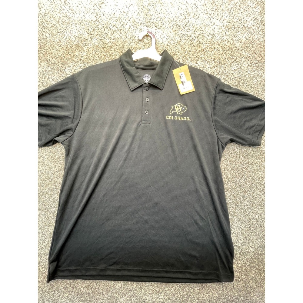 Rivalry Threads Polo Mens XL Black NEW Colorado Buffaloes NCAA Golf Shirt